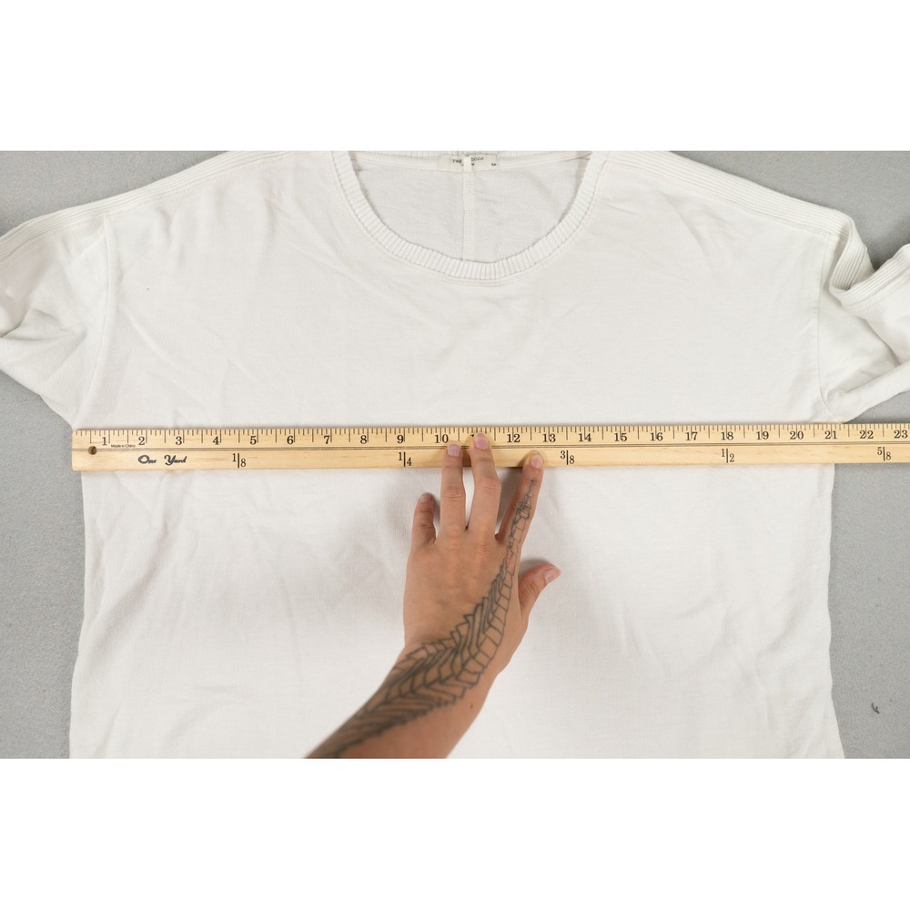 Rag & Bone Womens Long Sleeve Top Oversized Modal Cotton White Size S Minimalist image 6